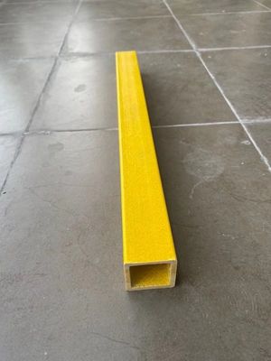 Yellow Pultruded 4x4 FRP Square Tube ISO 9000 Corrosion Resistance